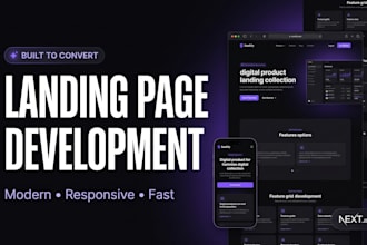 build modern landing page with nextjs