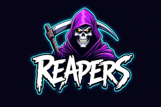design an awesome skull reaper logo  in 12 hours