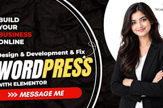 design and develop a wordpress website with elementor