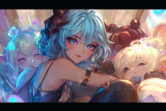 draw amazing anime ilustration for you