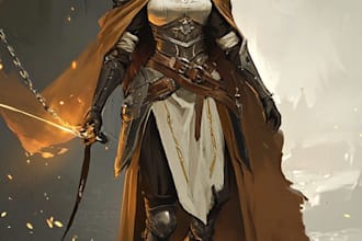 create fantasy character illustration, portrait, scene