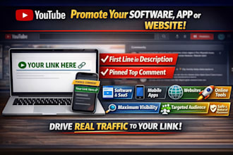 create youtube videos  and  promote your software and websites