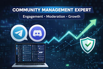 professionally moderate your telegram, discord, or online community