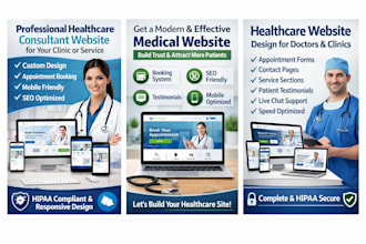 create a professional healthcare consultant website for your services