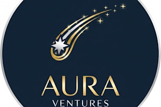 design a magical and dynamic shooting star logo for your brand