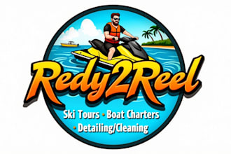 make a high quality ski tours boat logo with unlimited revision