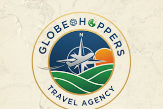 design a modern and professional travel agency logo for your brand