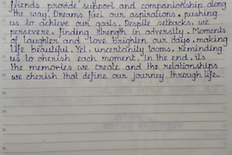 handwrite any note or PDF cursive print or custom style real pen on paper
