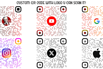 create custom qr code with logo for restaurant menu,instagram,busines