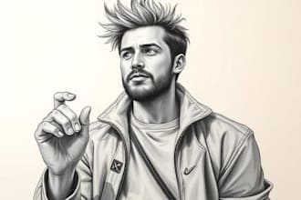draw or paint artistic portrait of you