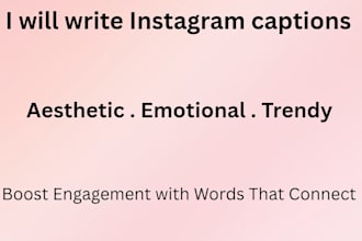 write aesthetic emotional or trendy instagram captions