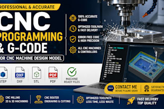 do cnc programming and gcode for cnc machine design model