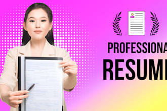 write professional cv resume uk usa create cover letter update linkedin profile