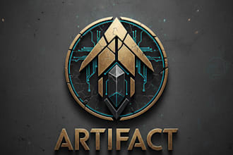 design a mystical and unique artifact logo for your brand