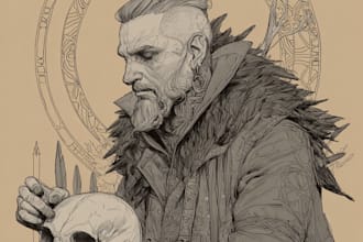 draw bloody horror illustration