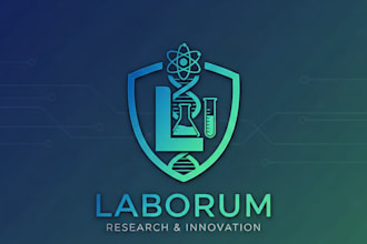 design a clean and professional laboratory logo for your brand
