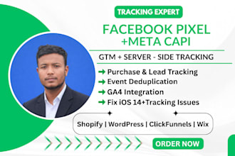 implement facebook pixel, meta capi and server side GTM tracking