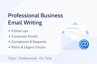 write professional business emails and follow ups
