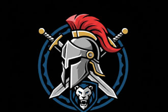 design a bold and powerful warrior logo for your brand