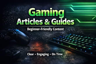 write an SEO gaming article or guide for your blog