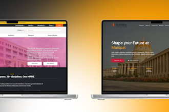 manipal university website redesign with modern UI UX