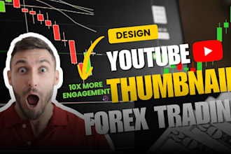 create eye catching youtube thumbnail for traders streamer