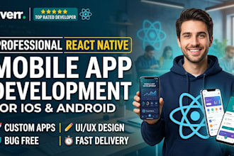 be your react native developer, frontend for IOS and android
