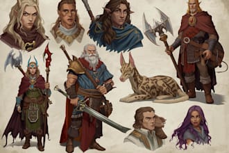create a d and d character art and dnd art