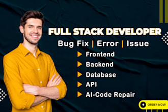 do bug fixing in web application as full stack developer