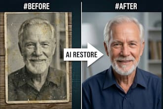 restore old photos, fix damage, colorize and upscale to 4k