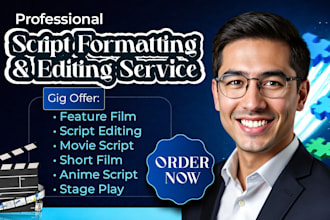 rewrite, edit, and format your screenplay, movie script, and feature film script