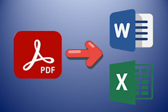 do PDF to word, PDF to excel and image to word conversion