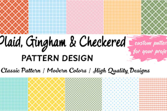 create unique plaid gingham and checkered pattern designs