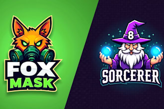make a high quality fox mask logo design in 12 hours