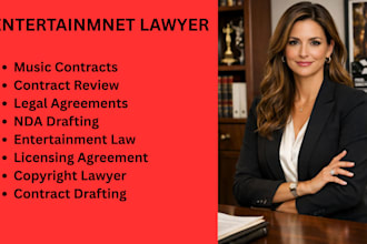 be your entertainment lawyer for music and film contracts