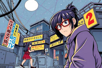 drawing comic with manga style