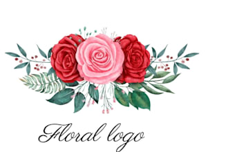 design a beautiful floral logo for your brand