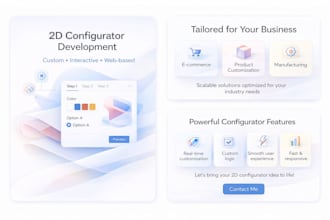 develop a custom 2d product configurator