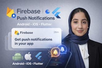 add firebase push notifications for flutter ios and android
