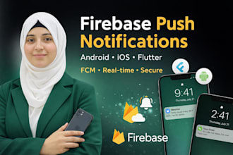 add firebase push notifications for flutter ios and android