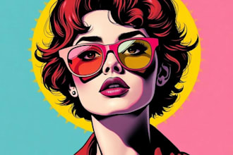 draw a portrait in pop art style