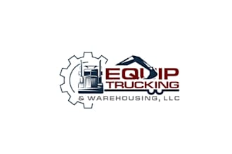 design modern equip trucking warehousing logo