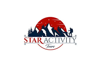 design captivating new logo for star activity travel brand