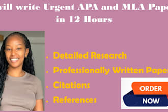 write urgent apa and mla papers in 12 hours