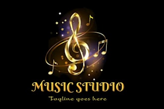 design a unique logo for musicians or studios