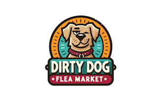 design dirty dog flea market logo