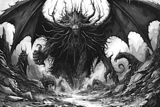 draw horror and dark fantasy illustrations