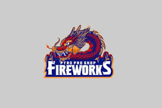 design unique fireworks t shirt logo