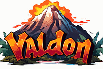make an modern volcano logo with unlimited revision