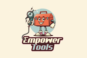 design funny cartoon rental company logo